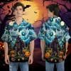 Mysterious Dragon Halloween Unisex Hawaiian Shirts, Starry Ghost Night Pattern Shirt, Wicked Pumpkin Aloha Shirt, Halloween Costume, Family Matching Shirt