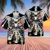 Horror Bone Halloween Unisex Hawaiian Shirts, Funny Bigfoot Patterned Shirt, Horror Icon Aloha Shirt, Halloween Gift For Men And Women