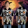 Horror Bone Halloween Unisex Hawaiian Shirts, Funny Bigfoot Patterned Shirt, Horror Icon Aloha Shirt, Halloween Gift For Men And Women