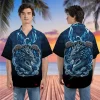 Viking Dragon Hawaiian Shirts For Men, Viking Shirt, Dragon Casual Button Down Shirt, Summer Vacation Hawaiian Shirt, Vintage Hawaii Beach Shirt