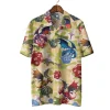 Camo Dragon Camo Hawaiian Shirts For Men Women, Flying Dinosaur Aloha Button Down Short Sleeve, Summer Beach Family Clothing, Camouflage Pattern