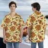 Pepperonis Pizza Hawaiian Shirts For Men And Women, Fast Food 3d Printed Unisex Aloha Button Down Short Sleeves, Italian Culture Pattern Shirts