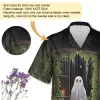 Halloween Ghost In The Window Hawaiian Shirt, Halloween Aloha Shirt, Ghost Hawaiian Shirt, Halloween Button Down Shirt For Men Women