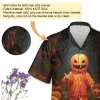 Horror Ghost Pumpkin Hawaiian Shirt For Men Women, Halloween Shirt, Halloween Button Down Hawaiian Shirt, Halloween Pumpkin Shirt