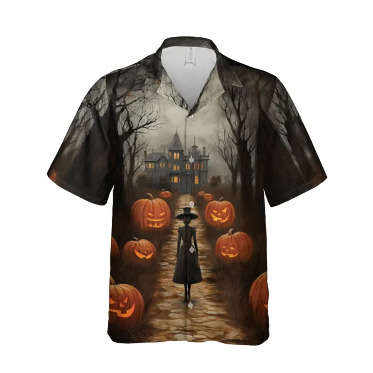 Halloween Horror Pumpkin Hawaiian Shirt, Halloween Shirt, Pumpkin Shirt, Spooky Season, Horror Halloween Shirt, Halloween Gift Shirt