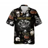 Werewolf Witch Ritual Unisex Hawaiian Shirts, Trick-or-treat Game Pattern Shirt, Horror Crystal Ball Pumpkin Aloha Shirt, Spider Web Printed Top