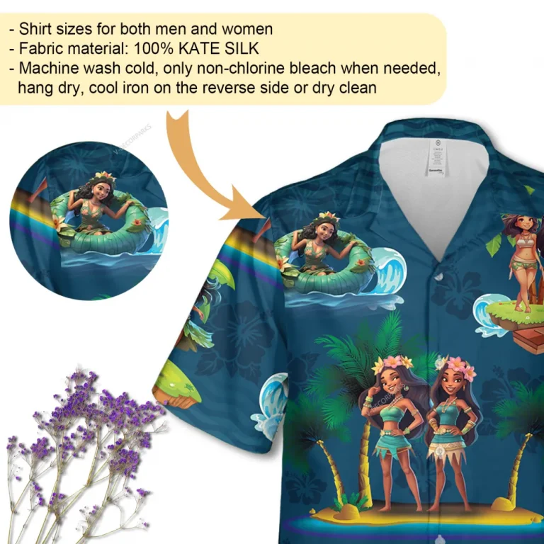 Hula Ladies Unisex Hawaii Shirt, Tropical Beach Night Printed Aloha Beach Shirt, Swimming In Summer Clothing, Floral Patterned Clothing