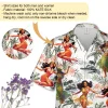 Hula Girl Dancing Hawaii Shirt, Funny Printed Short-sleeve, Tropical Leaves Unisex Aloha Shirt, Retro Summer Clothing, Summer Beach Shirt