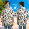 Merry Christmas Hawaiian Shirt For Men And Women, Tropical Beach Themed Aloha Shirt, Santa Clause Hawaii Clothes, Xmas Gift For You