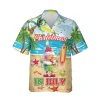 Christmas In July Cupcake Santa Hawaii Shirt, Enjoy Summer Beach Aloha Button Down Short Sleeves, Xmas Party Shirt, Summer Vibes Clothing