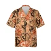 Wireman Printed Unisex Hawaiian Shirt, Tropical Hibiscus Shirt, Vintage Patterned Shirt, Retro Vibes Aloha Clothing, Line Worker Shirt