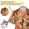 Wireman Printed Unisex Hawaiian Shirt, Tropical Hibiscus Shirt, Vintage Patterned Shirt, Retro Vibes Aloha Clothing, Line Worker Shirt