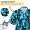 Wireman Unisex Hawaiian Shirt, Thunderstorm Shirt, Extreme Weather Patterned Shirt, Man Silhouette Aloha Clothing, Summer Beach Shirt