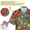 Tropical Lobster Unisex Hawaiian Shirt, Leaves Printed Shirt, Summer Aloha Button Down Shirt, Floral Vibes Clothing, Button Down Short Sleeeves