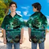 Mermaid And Pirate Ship Hawaiian Shirts For Men Women, Mermaid Casual Printed Beach Summer Shirt, Pirate Ship Hawaiian Aloha Shirt, Beach Shirt