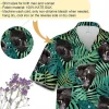 Black Jaguar Tropical Pattern Hawaiian Shirts For Men, Panther Tropical Beach Shirt, Button Vintage Aloha Hawaii Shirt, Summer Beach Shirt