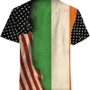 Apostle Of Ireland Hawaiian Shirt For Men, Patrick's Day Shamrock Hawaiian Shirt, American Flag Pattern Button Down Mens Hawaiian Shirts Short Sleeve