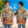Men's Cute Turkey Hawaiian Shirts - Thanksgiving Day Button Down Mens Hawaiian Shirts Short Sleeve