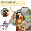 Thanksgiving Chicken Unisex Hawaiian Shirt, Turkey And Hen Printed Shirt, Poultry Lover Aloha Button Down Shirt, Summer Beach Clothing