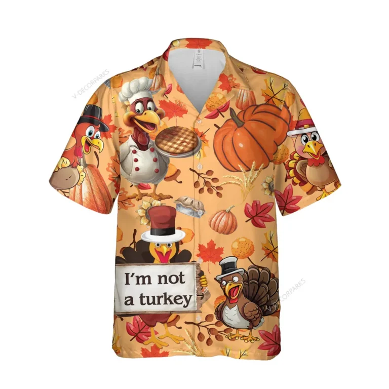 Thanksgiving Turkey Bread Unisex Hawaiian Shirt, Turkey Chef Printed Shirt, Sweet Cakes Aloha Button Down Shirt, Thankful Clothing