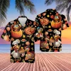 Chef Turkey Unisex Hawaiian Shirt, Thanksgiving Dishes Aloha Button Down Shirt, Roasted Chicken Printed Clothing, Vintage Crop Shirt, Family Gift
