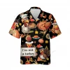 Roasted Turkey Unisex Hawaiian Shirt, Thanksgiving Chicken Aloha Button Down Shirt, Fall Vibes Printed Clothing, Vintage Shirt, Family Gift
