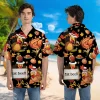 Turkey Eat Beef Party Unisex Hawaiian Shirt, Thanksgiving Party Printed Shirt, Drunk Chicken Aloha Button Down Shirt, Fall Vibes Pattern Clothing
