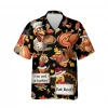 I'm Not A Turkey Unisex Hawaiian Shirt, Thanksgiving Printed Shirt, Pumpkin Aloha Button Down Shirt, Fall Leaves Pattern Clothing, Thankful Gift