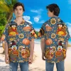 Joyful Turkey Unisex Hawaiian Shirt, Thanksgiving Aloha Button Down Shirt, Funny Pumpkin Printed Clothing, Farm Retro Shirt, Family Thanksgiving Gift