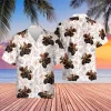 Thanksgiving Rooster Unisex Hawaiian Shirt, Motorbike Printed Shirt, Rider Aloha Button Down Shirt, Fall Vibes Printed Clothing