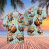 Thanksgiving Gobbler Unisex Hawaiian Shirt, Big Bird 3d Printed Aloha Button Down Shirt, Fall Vibes Printed Clothing, Funny Thanksgiving Shirts