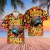 Gobble Gobble Y'all Thanksgiving Unisex Hawaiian Shirt, Maple Tree Aloha Button Down Shirt, Bird Printed Clothing, Vintage Shirt, Thankful Gift