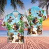 Thanksgiving Hula Turkey Unisex Hawaiian Shirt, Tropical Beach Aloha Button Down Shirt, Summer Family Matching Clothing, Relaxed Fit