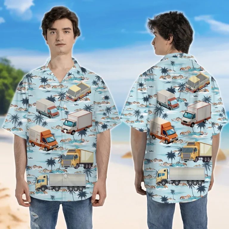 Truck Variety Unisex Hawaii Shirt, Vans 3d Printed Aloha Beach Shirt, Tropical Island Summer Clothing, Family Matching Shirt