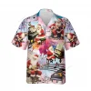 Christmas Santa Claus Button Down Hawaiian Shirt, Santa Plays Piano Shirt, Music Lover Button Up Shirt, Santa Themed Aloha Shirt