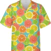 Tropical Grapefruits Hawaiian Shirts For Men Women, Citrus Fruits Button Down Hawaiian Shirts Short Sleeve, Summer Beach Shirt, Family Aloha Shirts