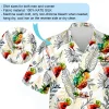 Colorful Cocktail Unisex Hawaii Shirt, Tropical Leaves Aloha Button Down Shirts, Vacation Family Clothing, Summer Trip Gift, Tropical Hawaiian Shirt