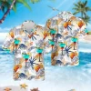 Rainbow Cocktail Unisex Hawaiian Shirt, Tropical Leaves Aloha Button Down Shirts, Vacation Family Clothing, Summer Trip Gift, Holidays Hawaii Shirt