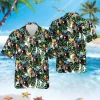 Dog Sipping Cocktail Unisex Hawaii Shirt, Tropical Region Aloha Beach Button Shirts, Summer Group Party Clothing, Men's Casual Wear