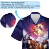 Cow Herd Printed Hawaiian Shirt, Halloween Night Aloha Beach Button Down Shirts, Scary Halloween Party Clothing, Custom Boyfriend Summer Shirt