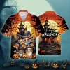 Halloween Cute Chichihua Men Hawaiian Shirt, Dog Lover Aloha Beach Button Down Shirts, Halloween Glowing Pumpkins Hawaiian Shirt, Forest Bat Top