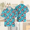 Usa Flag Patterned Donuts Hawaiian Shirt For Men Women, Star Pattern Aloha Beach Shirts, Starry Sky Mens Button Down Shirt, Independence Day Clothing