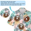 Funny Donuts Hawaiian Shirt For Men Women - Tropical Aloha Beach Shirts, Adorable Donut Expression Mens Button Down Shirt, Relaxed Wear