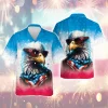 Bald Eagle Wears Usa Hawaiian Shirt For Men Women, Swag Eagle Aloha Beach Shirts, Animal Printed Mens Button Down Shirt, Casual Clothing