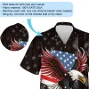 American Fierce Eagle Hawaiian Shirt, Usa Aloha Beach Shirts For Men And Woman, Monogram Usa Flag Printed Men's Casual Shirt, Animal Pattern Clothing