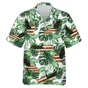 Tropical Eagle Shaped Flag Hawaii Shirt For Men Women, American Flag Aloha Beach Shirts, Usa Men's Button Down Shirt, Casual Clothing