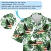 Tropical Eagle Shaped Flag Hawaii Shirt For Men Women, American Flag Aloha Beach Shirts, Usa Men's Button Down Shirt, Casual Clothing