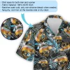 Funky Trout Adult Hawaiian Printed Short Sleeve, Tropical Casual Button Down Shirt, Summer Vibe Unisex Shirt For Family, Hawaiian Shirts For Men Women