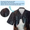 Funny Ghost In Dark Forest Unisex Hawaiian Shirt, Halloween Celebration Aloha Beach Button Down Shirt, Spooky Pumpkin Garden Pattern Clothing