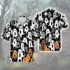 Scary Ghost Men Hawaiian Shirt - Halloween Day Aloha Beach Button Down Shirts